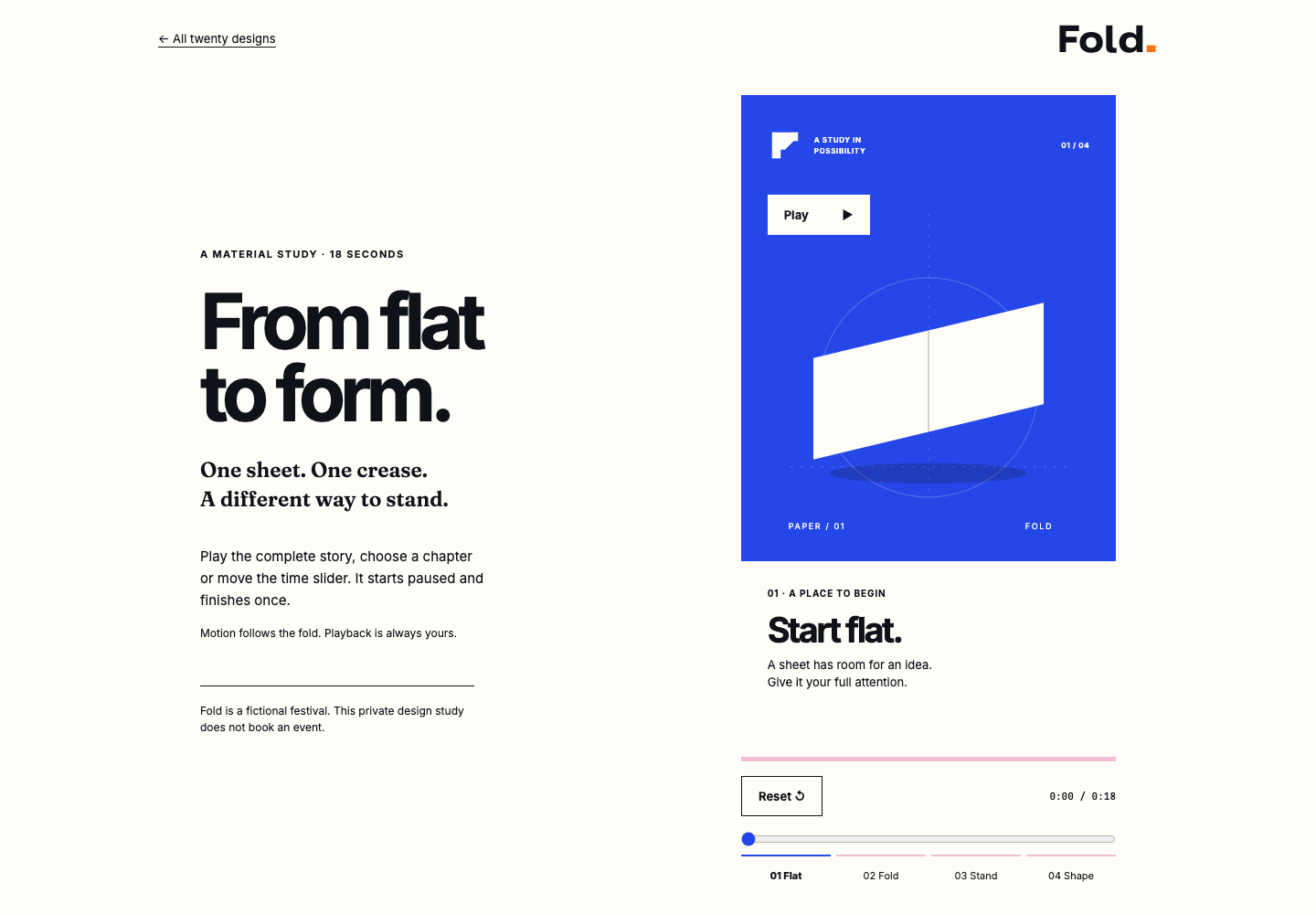Rendered vertical story from the Fold collection