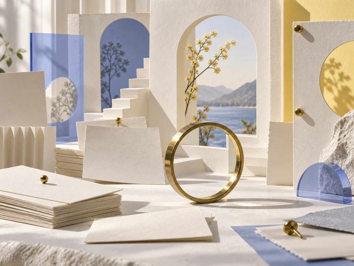 Folded-paper archive representing an opportunity shortlist.